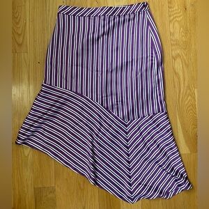 Banana Republic Asymmetrical Hem Striped Skirt